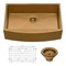 Ruvati 36" Apron-Front Farmhouse Kitchen SinkCopper Tone SS Sgl Bowl RVH9880CP - alternate 8